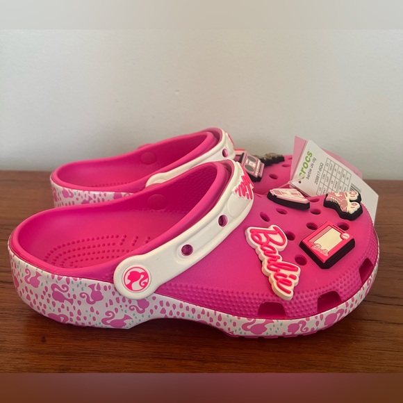 CROCS Shoes - New Crocs X Barbie Classic Clogs Electric Pink 208817-6QQ M5/W7 NEW